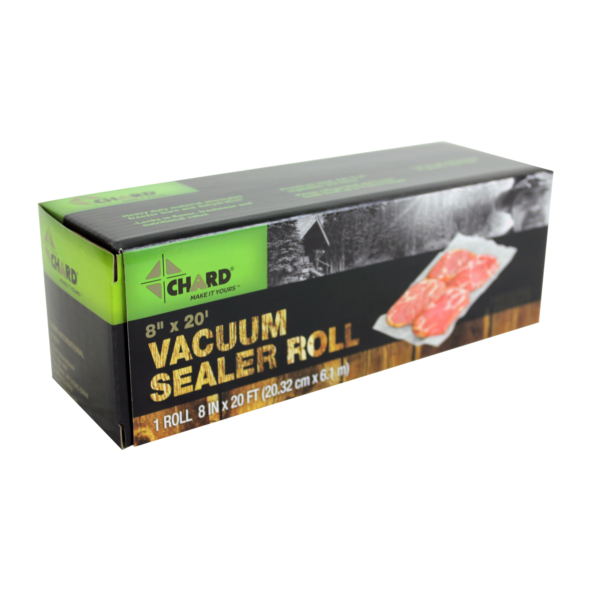 Chard Vacuum Sealer Roll 8in. X 20ft. Long, Width 8 in, Length 240 in, Rolls Included (qty.) 1, Model# VSR-820